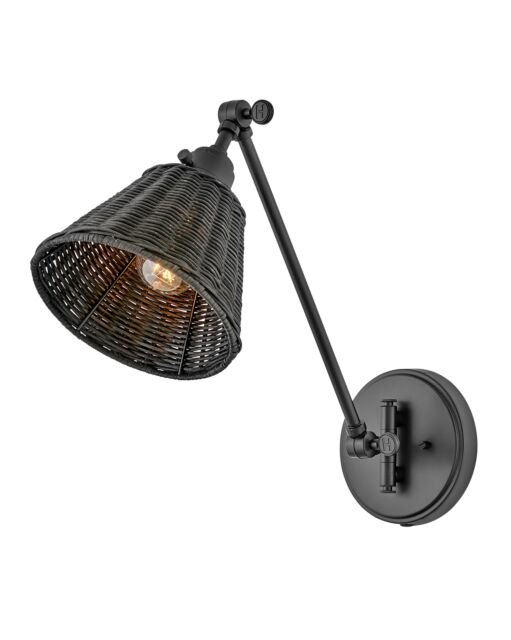 Arti 3690BK-BKT - Medium Swing Arm Single Light Sconce