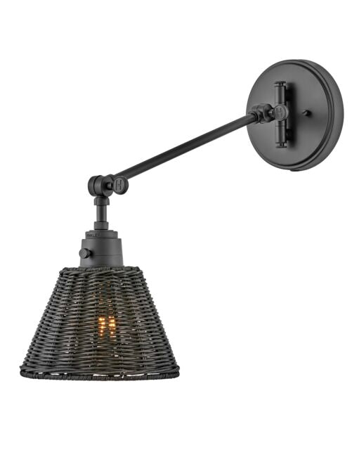 Arti 3690BK-BKT - Medium Swing Arm Single Light Sconce