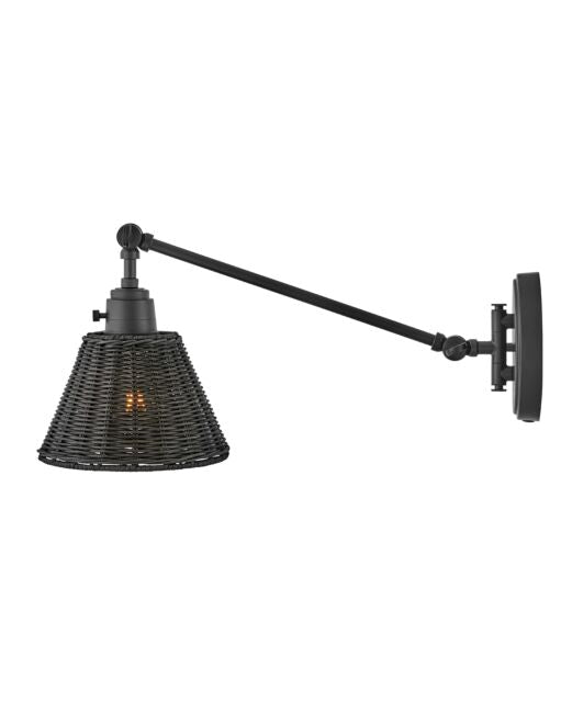 Arti 3690BK-BKT - Medium Swing Arm Single Light Sconce