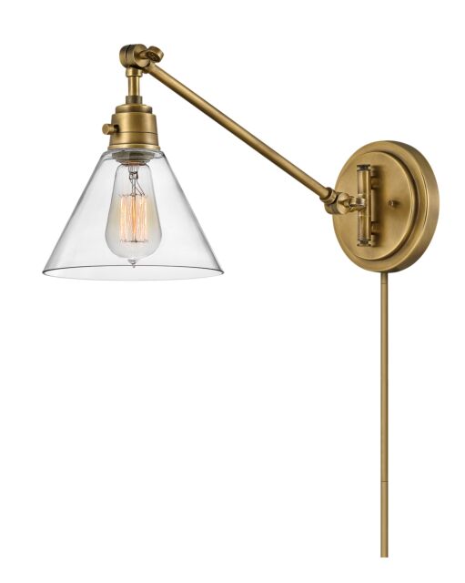 Arti 3690HB-CL - Medium Swing Arm Single Light Sconce