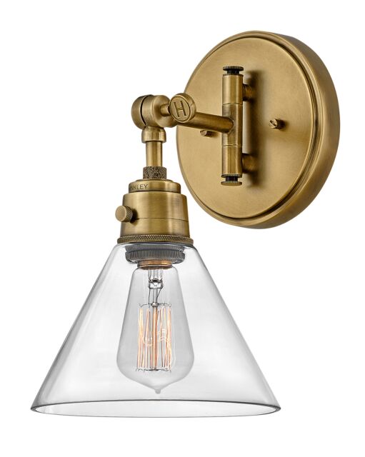 Arti 3691HB-CL-  Medium Swing Arm Single Light Sconce