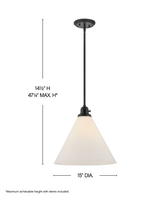 Arti 3694BK-CO - Medium Pendant - Black