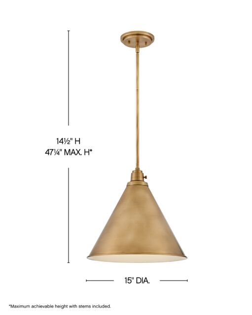 Arti 3694HB Medium Pendant - Bronze