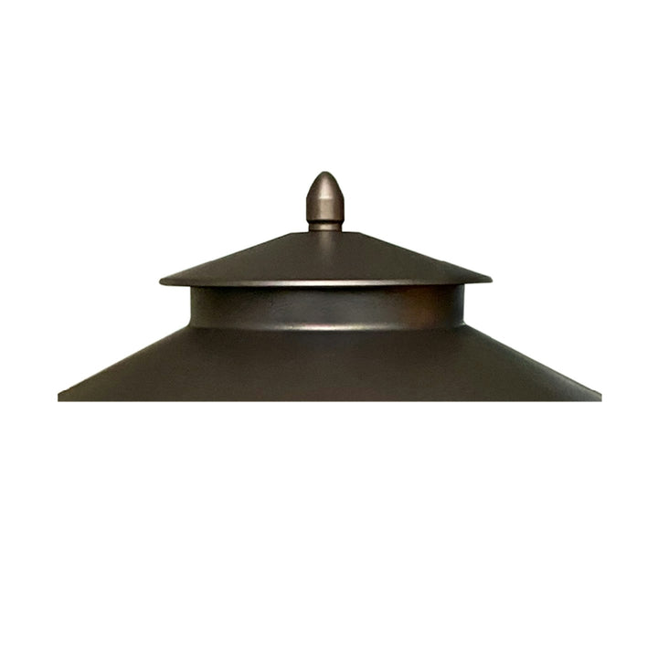 Path Light Cap Double Top - Aluminum Bronze