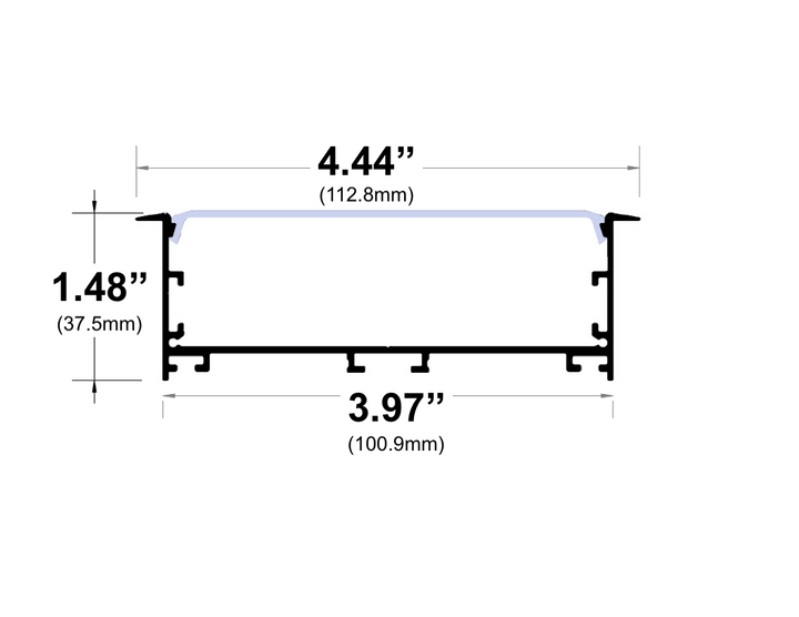 LED Channel - 1112ASL - Recessed, 10 ft - Silver