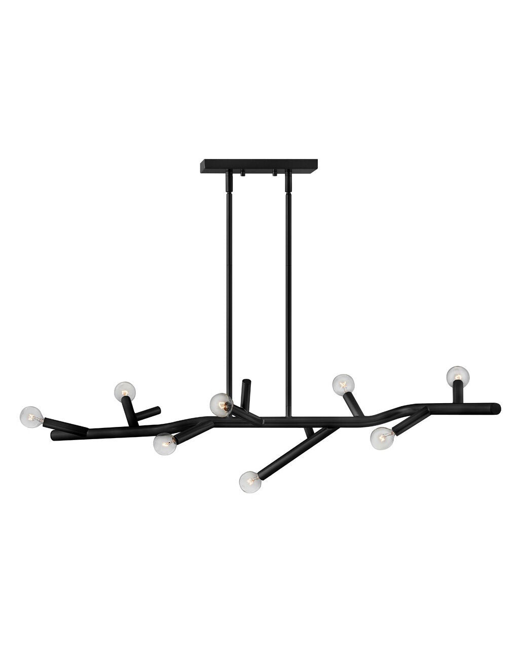 Twiggy 37095BK - Small Eight Light Linear - Black