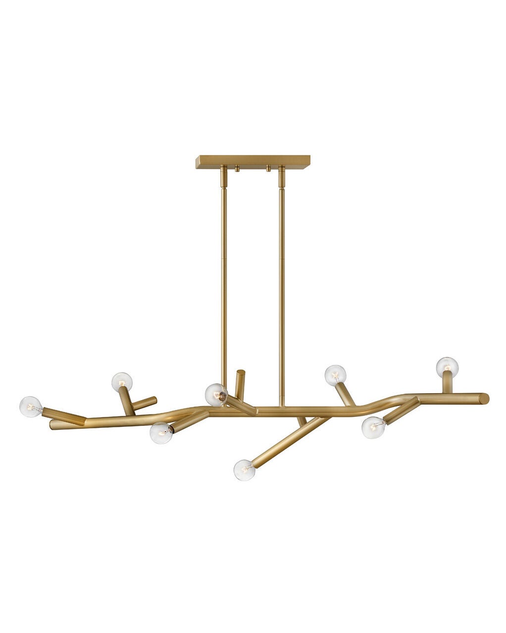 Twiggy 37095LB - Small Eight Light Linear - Bronze