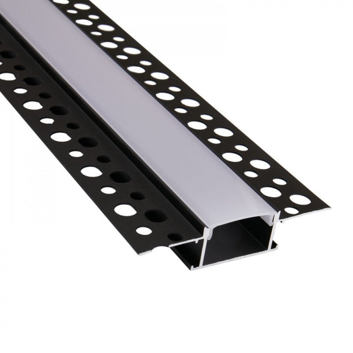 Richee Lighting - 1" Black Trimless Led Aluminum Channel - Black