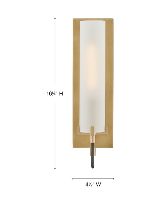 Ryden 37850HB-WH  Medium Single Light Sconce - Bronze