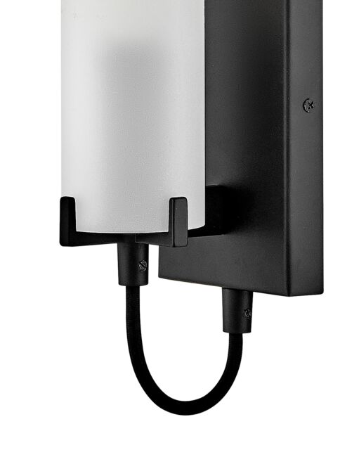 Ryden 37852BK-WH  Large Tall Single Light Sconce - Black