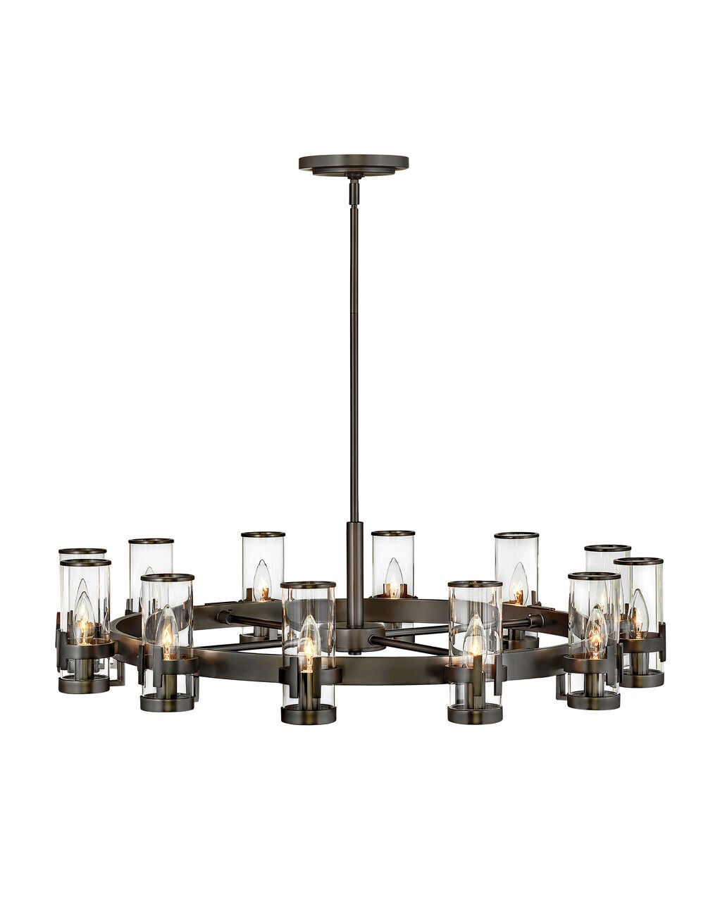 Reeve 38109BX - Medium Single Tier Chandelier - Black