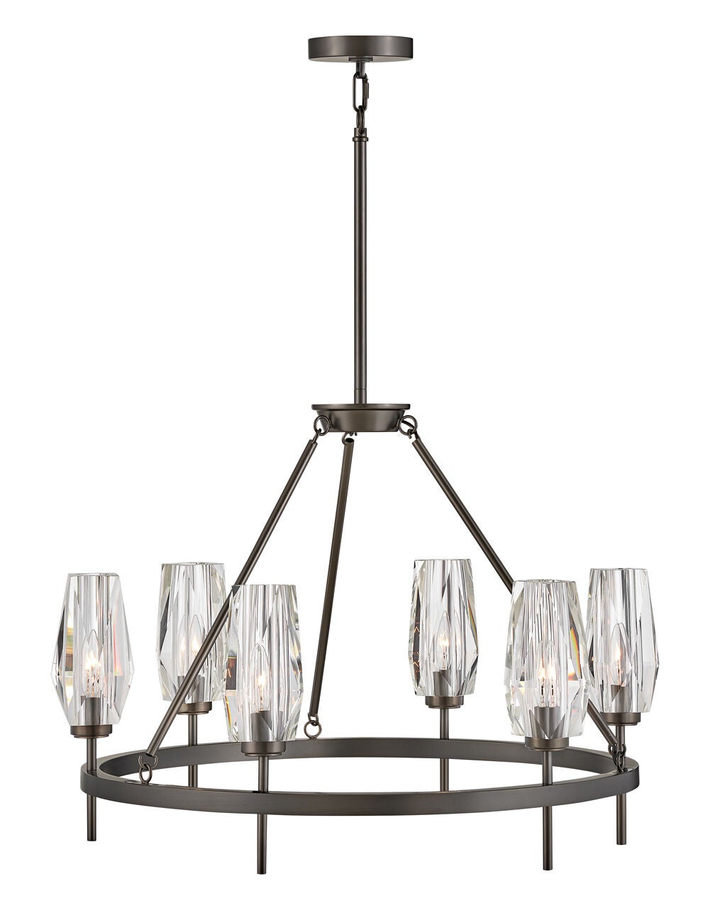 Ana 38255BX - Medium Single Tier Chandelier -Black