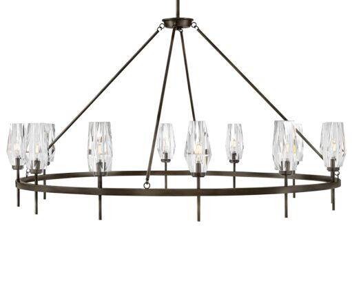 Ana 38259BX New Extra Large Single Tier Chandelier - Black