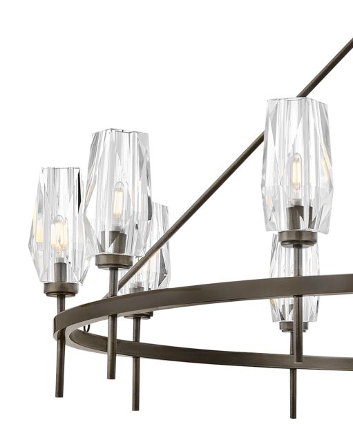 Ana 38259BX New Extra Large Single Tier Chandelier - Black