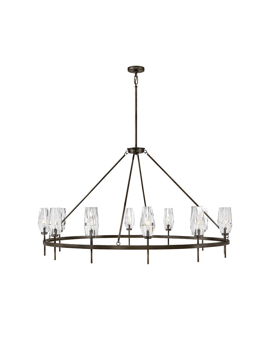 Ana 38259BX New Extra Large Single Tier Chandelier - Black