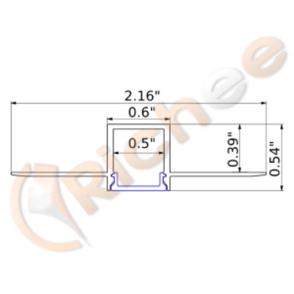 Richee Lighting - 9/16" Bendable Trimless Led Aluminum Channel - Black