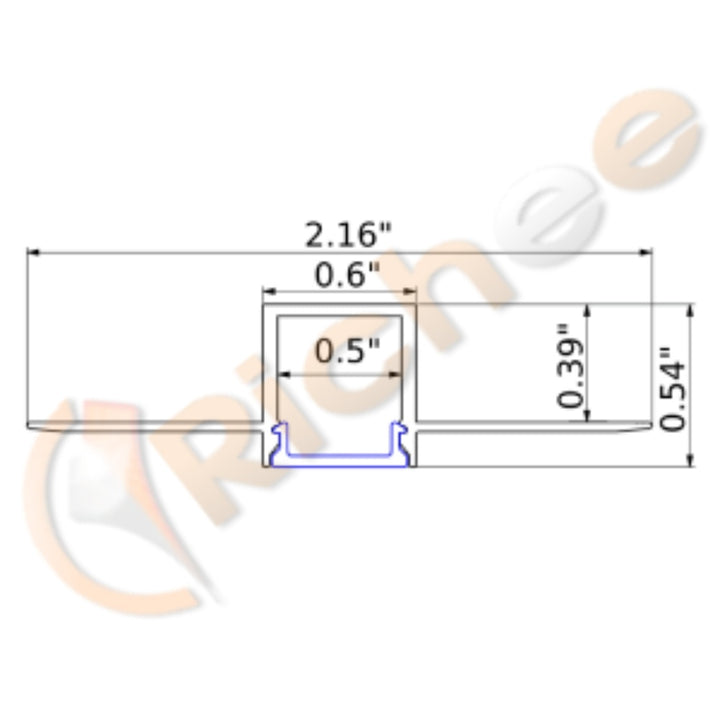 Richee Lighting - 9/16" Bendable Trimless Led Aluminum Channel - Black