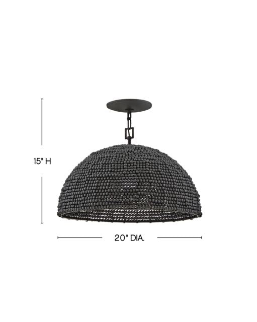 Dalia 38464BK - Large Pendant - Black