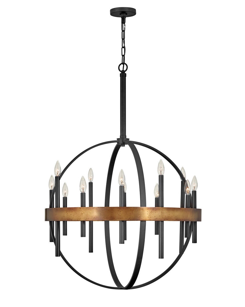 Wells 3867WA - Medium Orb Chandelier - Bronze