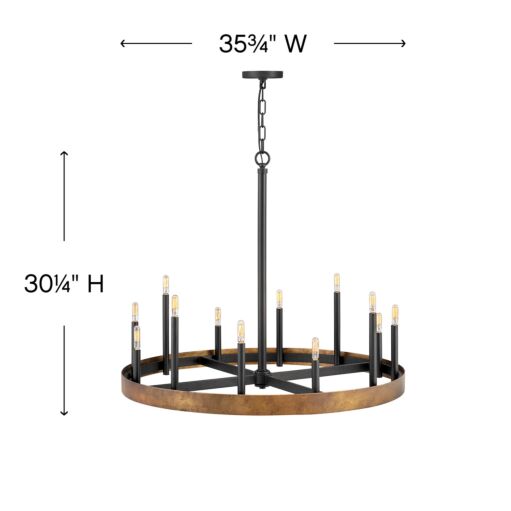 Wells 3869WA - Twelve Light Linear - Black