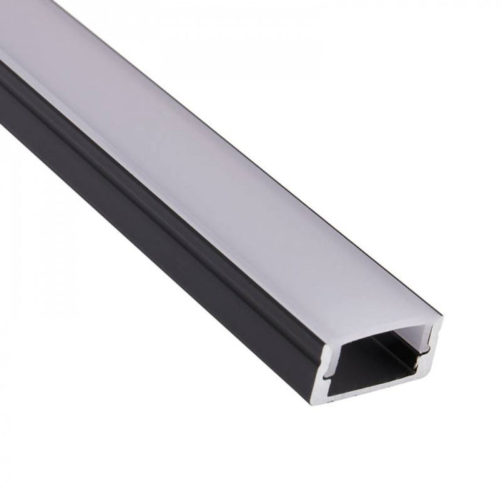 Richee Lighting - 11/16" Black Low Profile Led Aluminum Channel  - Black