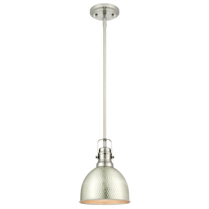 Westinghouse - Madras One-Light, Base E26 Medium - Hammered Brushed Nickel