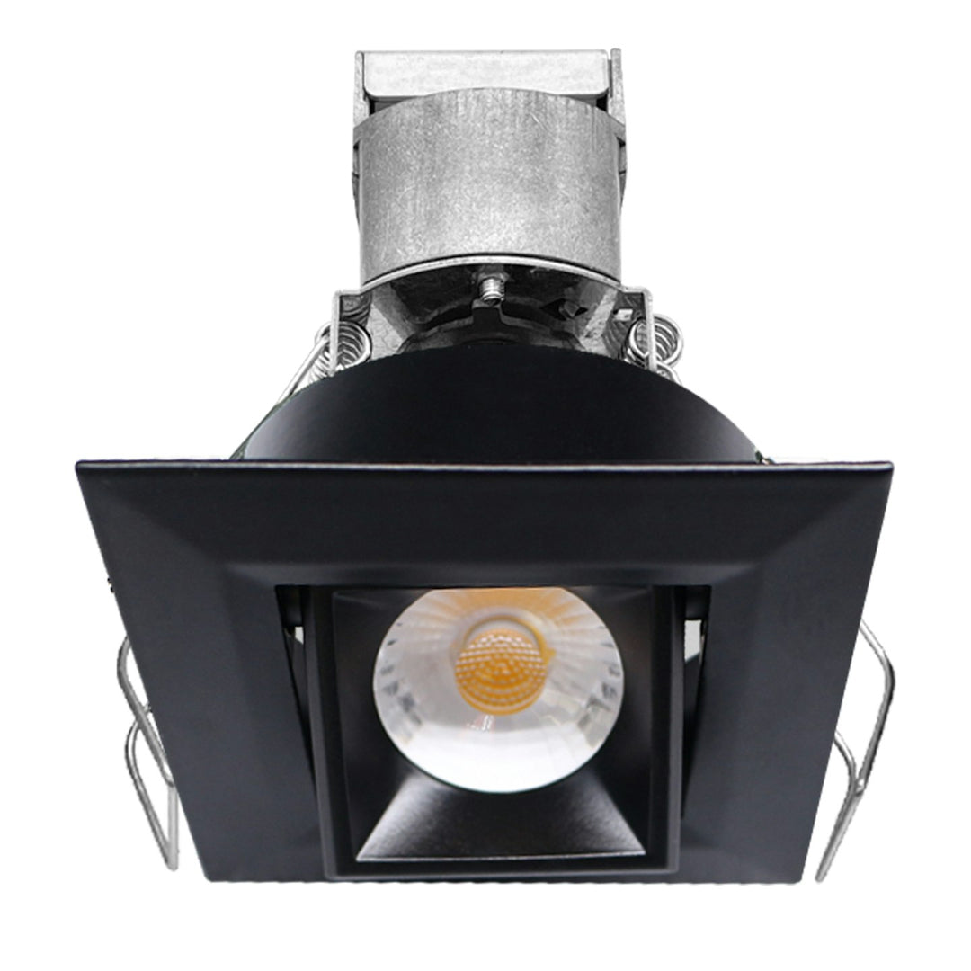 1" LV Square Gimbal Downlight: Mini-Line 6W - Black