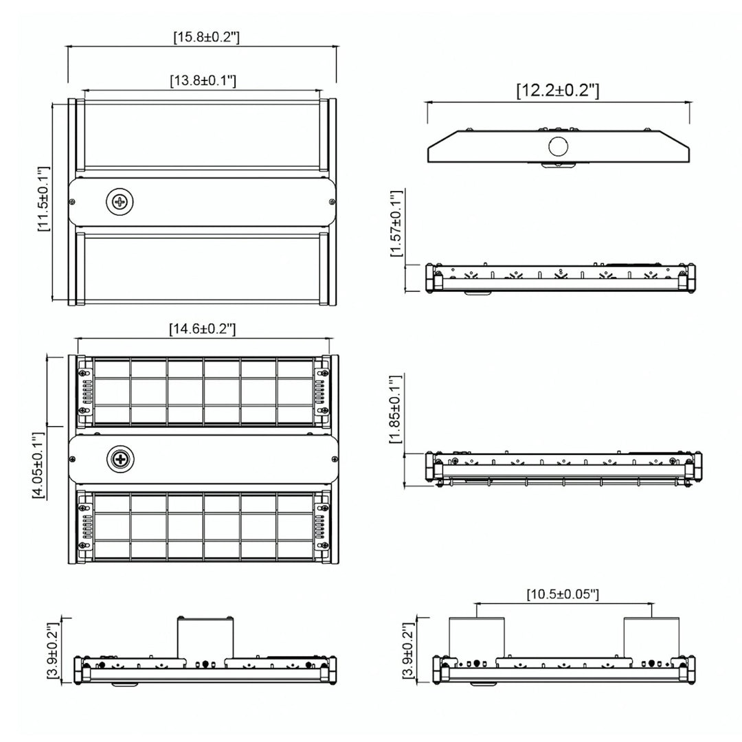 Linear Highbay: 1 ft, C-Line 4-CCT Selectable 165W/110W/60W, High Voltage - White