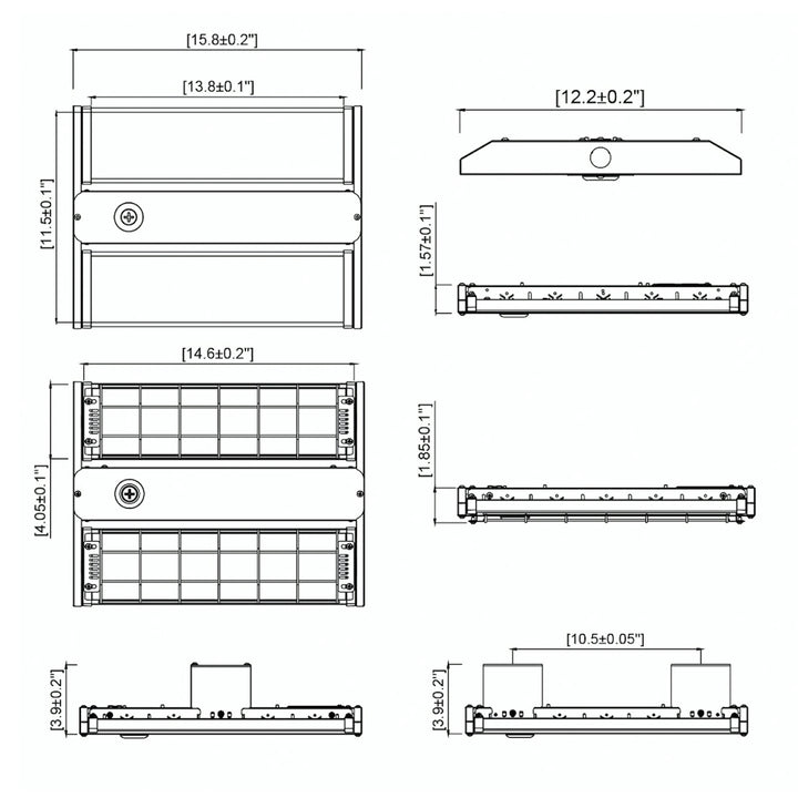 Linear Highbay: 1 ft, C-Line 4-CCT Selectable 165W/110W/60W, High Voltage - White