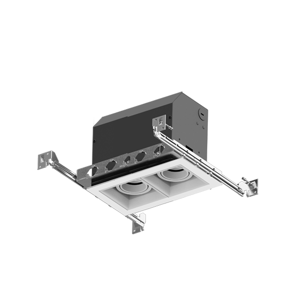 Bernini 2 Head LED Combo Downlight, 5CCT Selectable, 30W, 0/10V - White