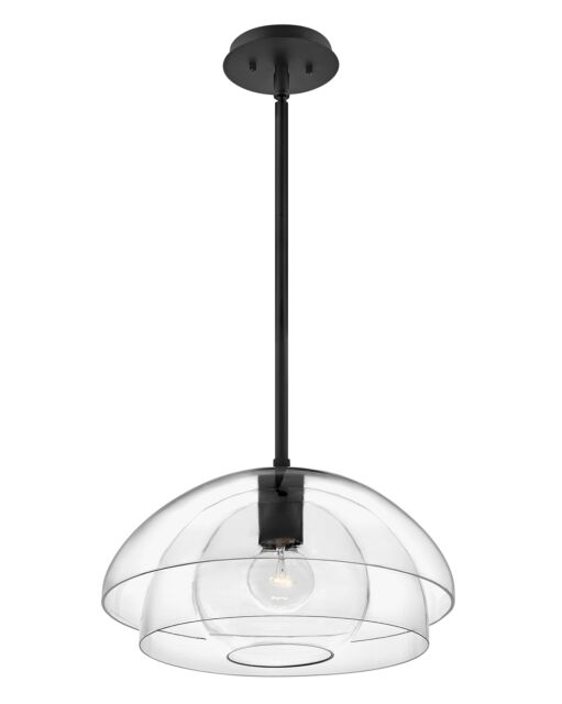 Lotus 39061BLK - Medium Convertible Semi-flush Mount