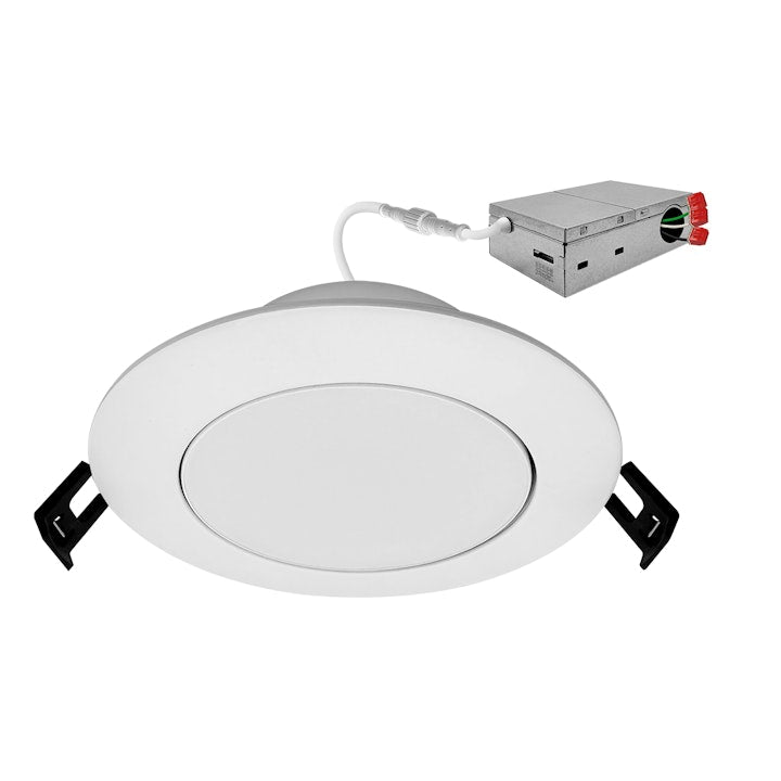 4" LED Adjustable Slim Panel Wafer, 10W, 5CCT, 120V - White