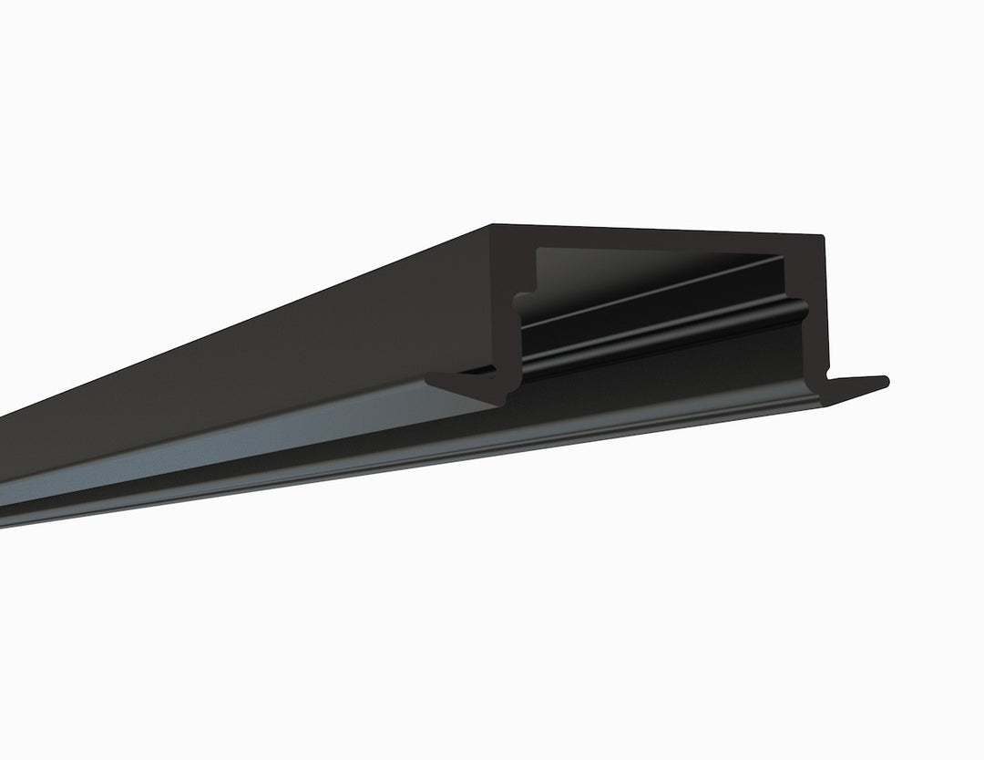 LED Channel - 1972ASL-B - Recessed, 8 ft - Black