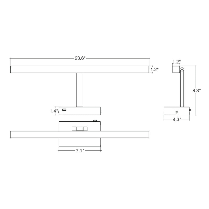 Vanity Light - Adjustable Angle - Chrome