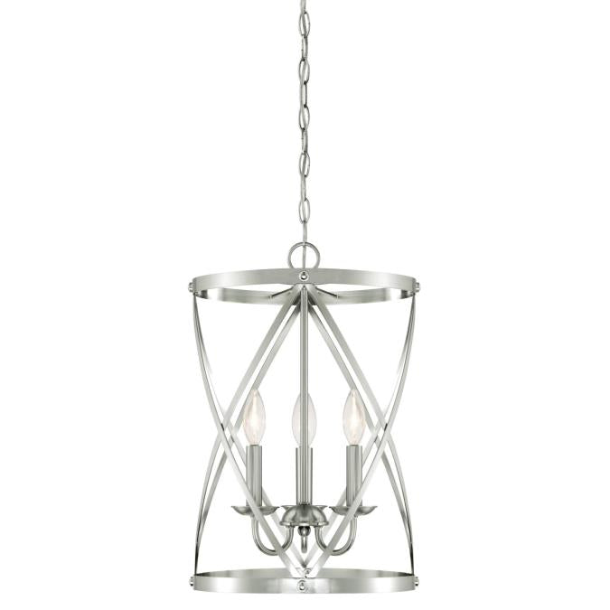 Westing House - Isadora Three-Light, Base E12 Lamp - Brushed Nickel