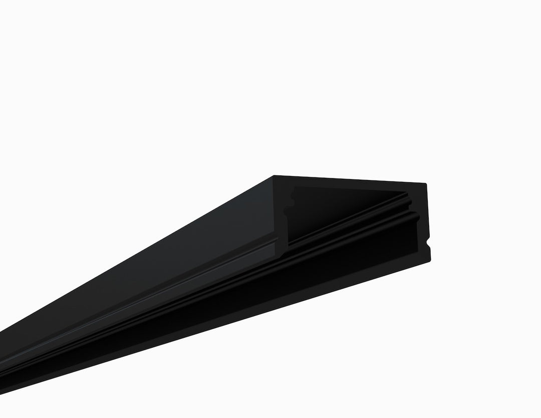 LED Channel - 1971ASL-B - Surface, 8 ft - Black