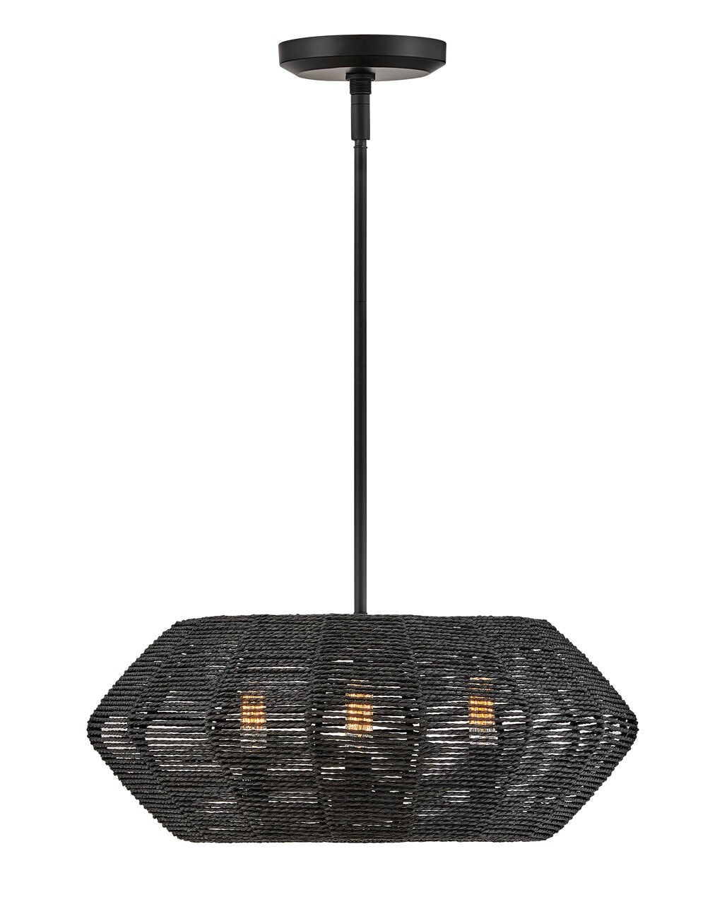 Luca 40383BLK - Small Convertible Drum Chandelier