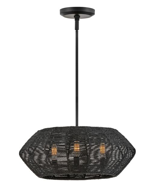 Luca 40383BLK - Small Convertible Drum Chandelier