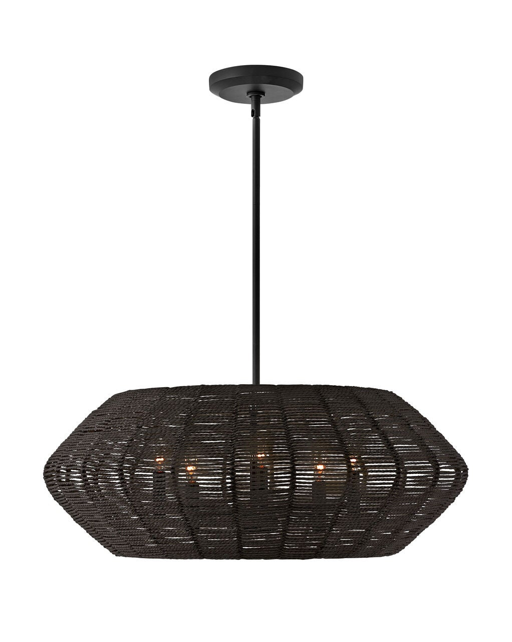 Luca 40384BLK - Medium Convertible Drum Chandelier