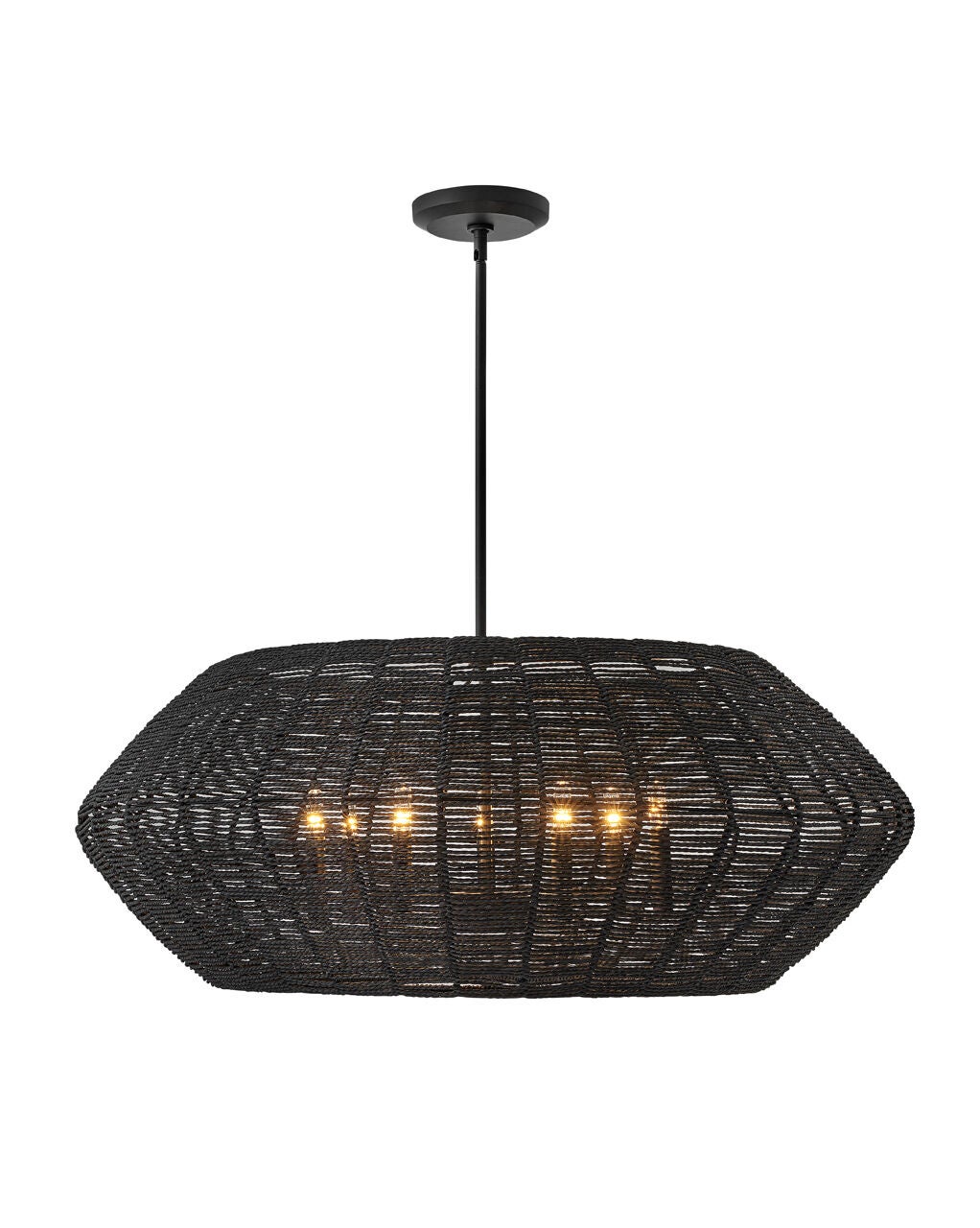 Luca 40385BLK - Large Convertible Drum Chandelier