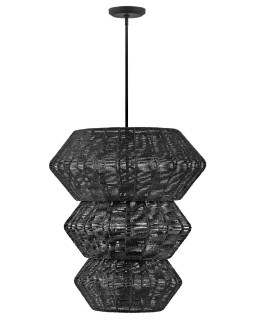 Luca 40388BLK - Double XL Multi Tier Chandelier - Black