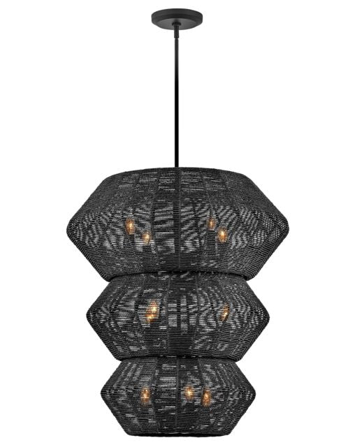 Luca 40388BLK - Double XL Multi Tier Chandelier - Black