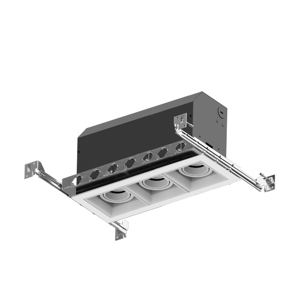 Bernini 3 Head LED Combo Downlight, 5CCT Selectable, 45W, 0/10V - White