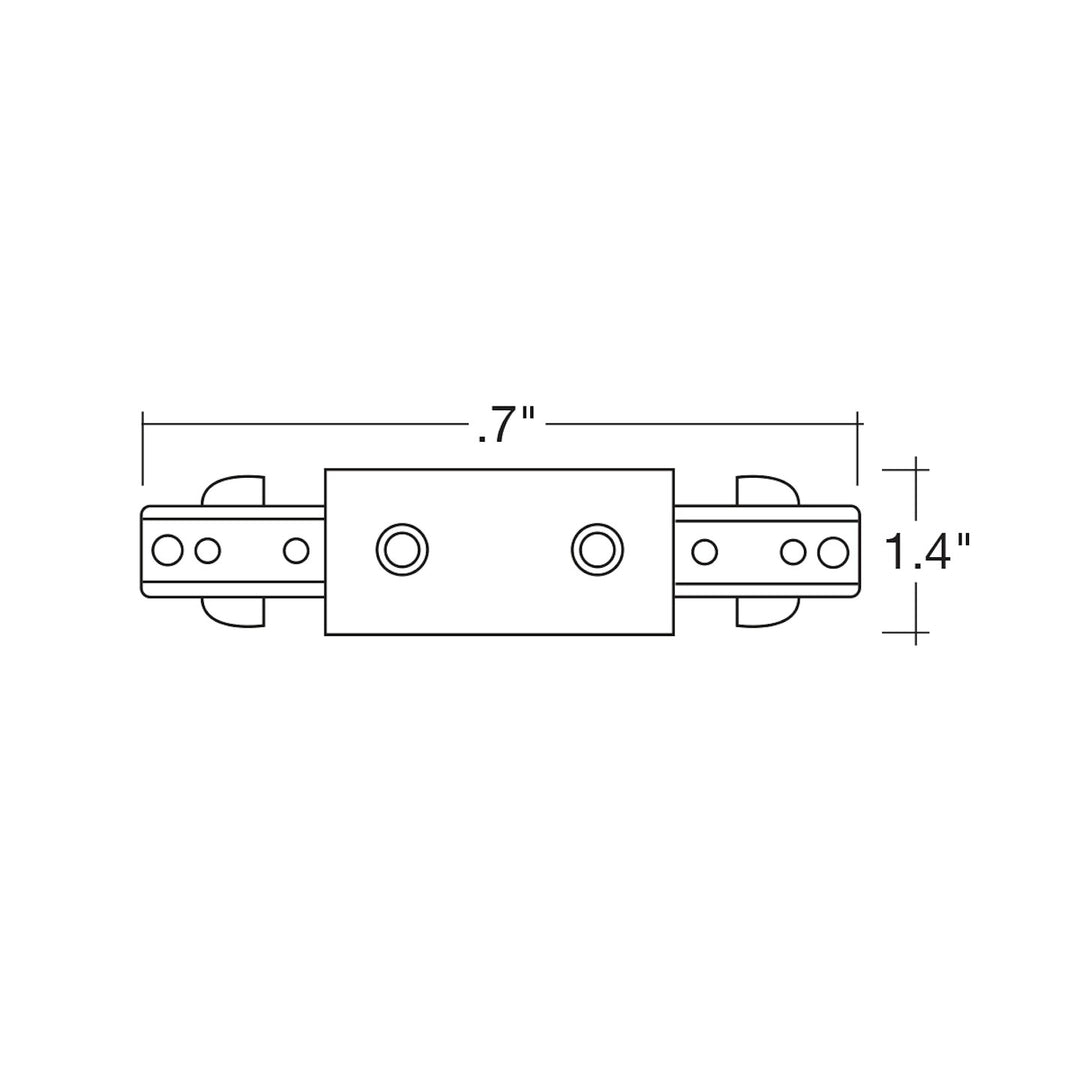 Straight Connector - Black