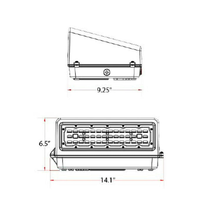 Full-Cutoff Wall Pack: FC-Line 3-CCT & 5-Power Select w/ Photocell - Bronze