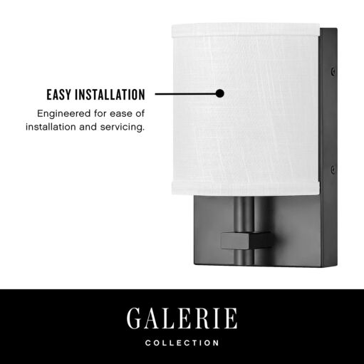 Avenue Heathered Gray 41009BK - Small Single Light Sconce