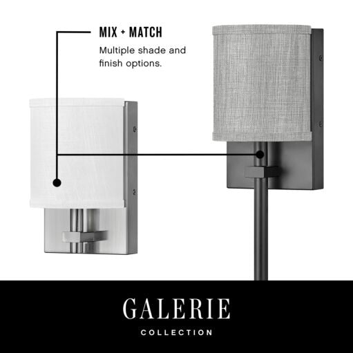 Avenue Heathered Gray 41009BK - Small Single Light Sconce