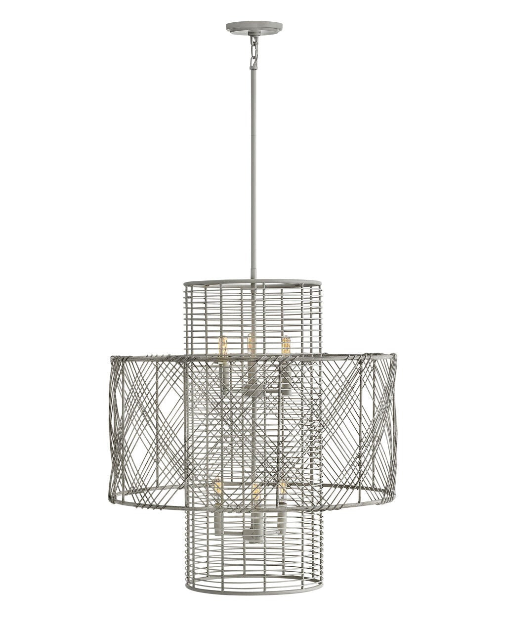 Nikko 41065LAW - Medium Multi Tier Chandelier - Grey