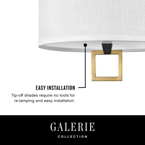 Link Off White 41808BK - Medium Semi-flush Mount