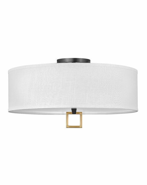 Link Off White 41810BK - Medium Semi-Flush Moun